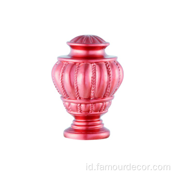 Pink Resin Head Curtain Rod Slideway Grosir